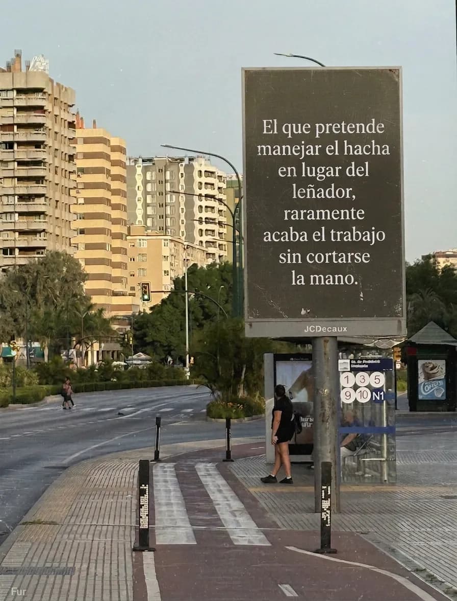 El que maneja el hacha ajena